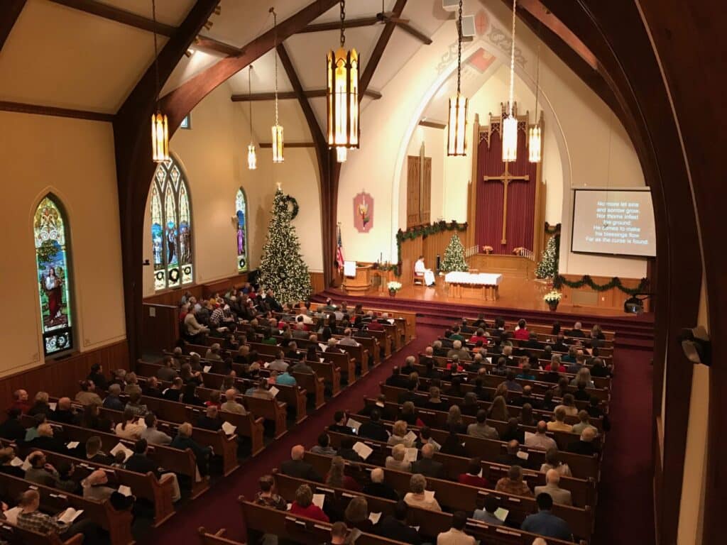 Church During Christmas Season